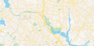 Travel infographic – Empty vector map of Somerville, Massachusetts, USA