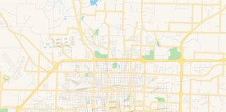 Travel infographic – Empty vector map of Springfield, Missouri, USA