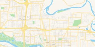 Travel infographic – Empty vector map of Springfield, Oregon, USA