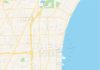 Travel infographic – Empty vector map of St. Clair Shores, Michigan, USA