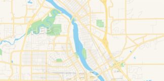 Travel infographic – Empty vector map of St. Cloud, Minnesota, USA