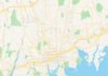 Travel infographic – Empty vector map of Stamford, Connecticut, USA