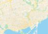 Travel infographic – Empty vector map of Toronto, Ontario, Canada