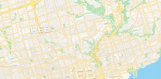 Travel infographic – Empty vector map of Toronto, Ontario, Canada