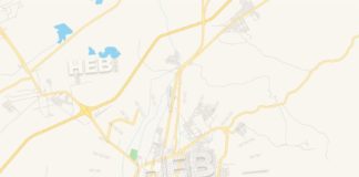 Travel infographic – Empty vector map of Tulancingo, Hidalgo, Mexico