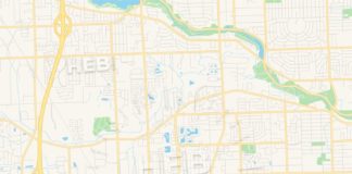 Travel infographic – Empty vector map of Westland, Michigan, USA