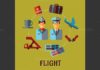 Travel infographic – Flat air traveling infographic. Business Infographic. $6.00