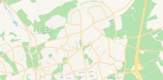 Travel infographic – Hemel Hempstead, England Vector Map – Classic Colors