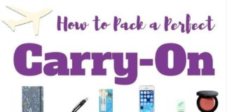Travel infographic – How to Pack a Perfect Carry-On