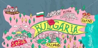 Travel infographic – Illustrated map of Bulgaria. Travel # Travel #map #Bulgaria