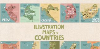 Travel infographic – Illustration maps // part 4 by Mio Buono on Creative Market