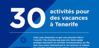 Travel infographic – Infographie 30 activités à Tenerife