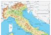 Travel infographic – Italy Physical Map #Ad #Italy, #ad, #Physical, #Map