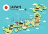 Travel infographic – Japan landmark and travel map. Flat design elements and icons. vector illustrati…