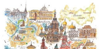 Travel infographic – Jess Stewart-Croker Illustration: “From Russia With Love” Illustrated Map