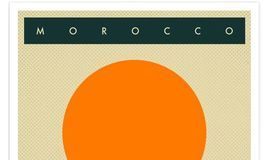 Travel infographic – Morocco – Jazzberry Blue – Affiche premium