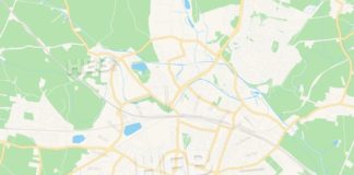 Travel infographic – Rugby, England Vector Map – Classic Colors