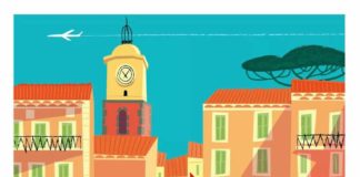 Travel infographic – Saint Tropez, côte d'Azur. France.