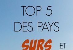 Travel infographic – Top 5 des pays SURS et PAS CHERS