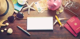 Travel infographic – Travel accessories, passports, luggage, the cost of travel maps prepared for the…