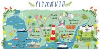 Travel infographic – Travel infographic – Clair Rossiter – Map of Plymouth