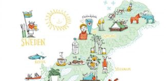 Travel infographic – Travel infographic – Kat Chadwick – Map of Sweden