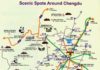 Travel infographic – Travel infographic – Map of Chengdu and Surroundings