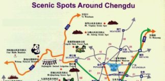 Travel infographic – Travel infographic – Map of Chengdu and Surroundings