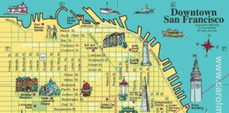Travel infographic – Travel infographic – Map of Downtown