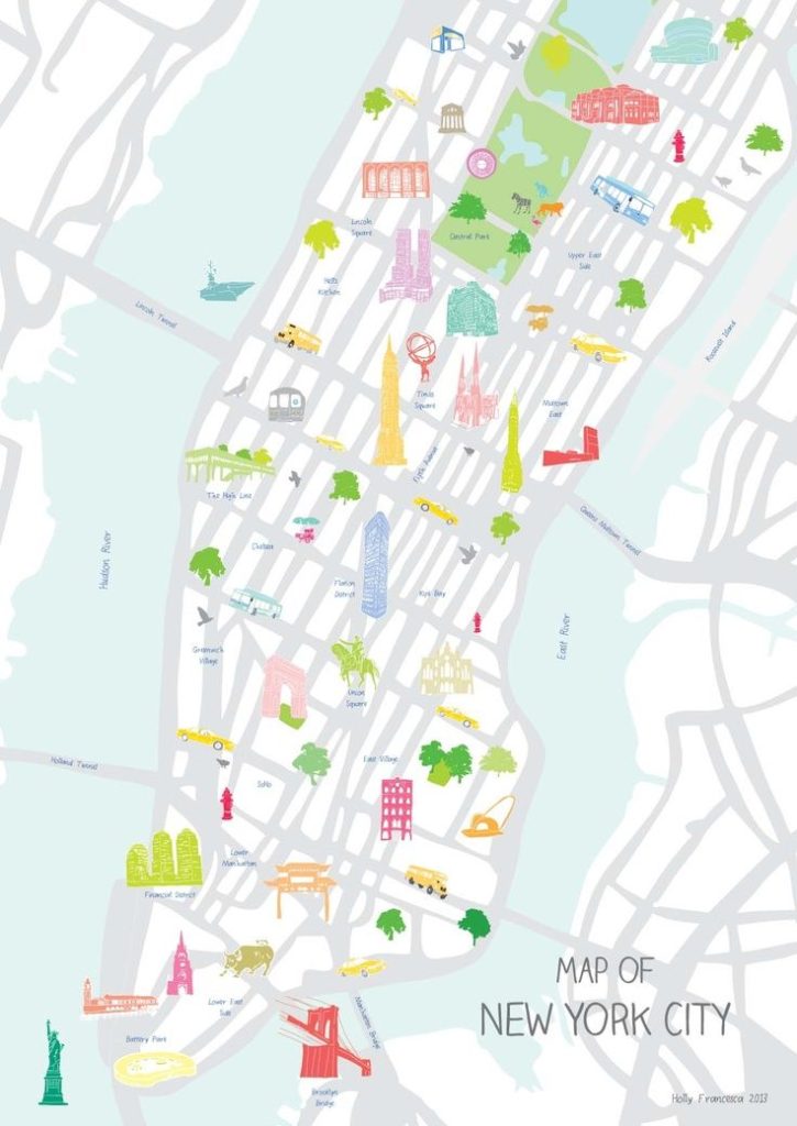 Travel infographic - Travel infographic - Map of New York City, £20.00 ...