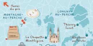 Travel infographic – Travel infographic – Travel infographic Zara Picken Map Perche area of France for Homes and Antique