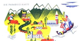 Travel infographic – Travel infographic – Vintage style map of Italy – Golden Cosmos