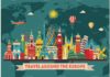 Travel infographic – Travel. Maps. Calendars 2018 #colorful#skyline#europe#world