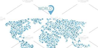 Travel infographic – Vector world map for infographic. Infographic Templates