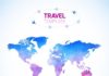 Travel infographic – Watercolor travel map template Free Vector