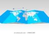 Travel infographic – World travel map with airplanes.