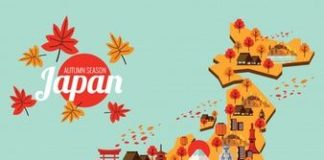 Travel infographic – japan-travel-map-autumn-season-in-japan_1456-501