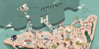 Travel infographic – lovely Singapore must see attractions travel map : New Zone