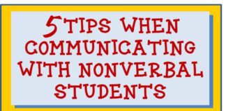 Educational infographic : Teaching Nonverbal Students