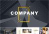Business infographic : Yellow company report presentation template