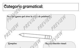 Educational infographic : SPANISH Parts of Speech Classification Infographic Template