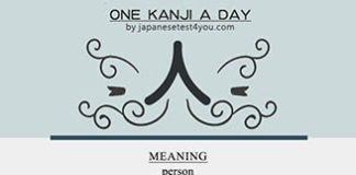 Educational infographic : Educational infographic : Learn one Kanji a day with infographic: 人 (jin)