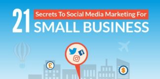 Business infographic : 21 Secrets To Social Media Marketing For Small Business