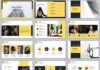 Business infographic : 27+ yellow business plan report PowerPoint Template
