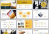 Business infographic : 31+ Best yellow business report PowerPoint template