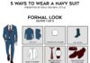 Business infographic : 5 Outfits From One Navy Suit – Infographic