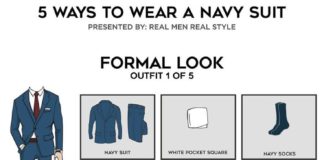 Business infographic : 5 Outfits From One Navy Suit – Infographic