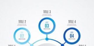 Business infographic : Infographie De L’entreprise Moderne Avec Des Couleurs Bleues