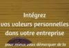 Business infographic : Marque personnelle : intégrez vos valeurs dans votre business