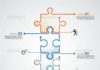 Business infographic : Minimal Infographic Template With Puzzle(2 Colors) #design Download: graphicrive…